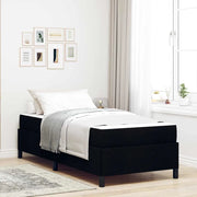 Letto a molle Nero 90 x 200 cm Tessuto