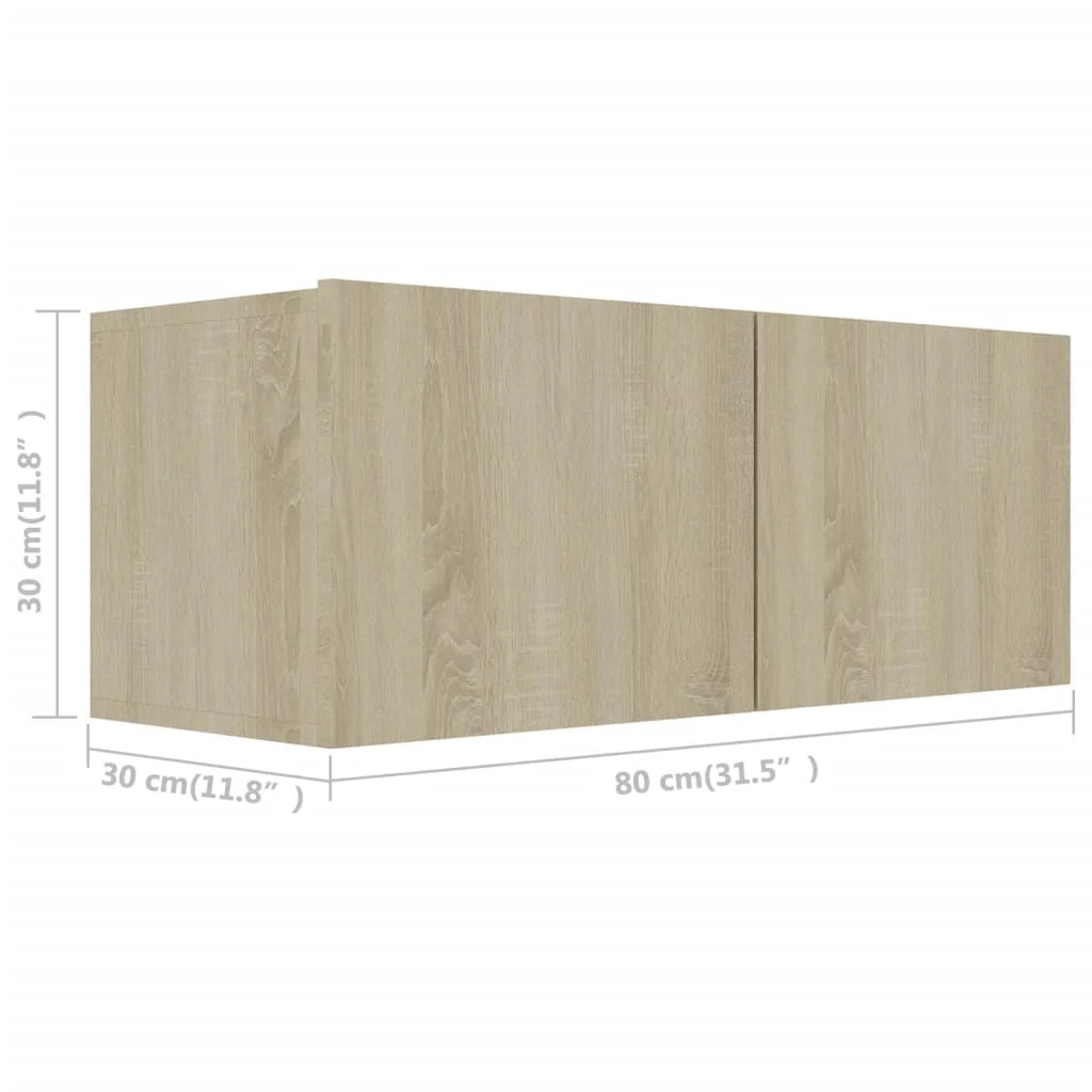 Set di mobili da 2 pezzi comprensivo di armadio credenza mobile porta TV soggiorno/camera da letto legno ingegnerizzato rovere Sonoma marrone 02_0024295
