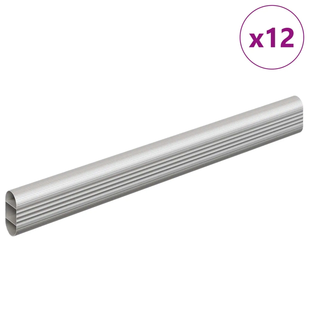 Asta per armadio 12 pz Argento 264 x 15 x 29 mm CFW3938053
