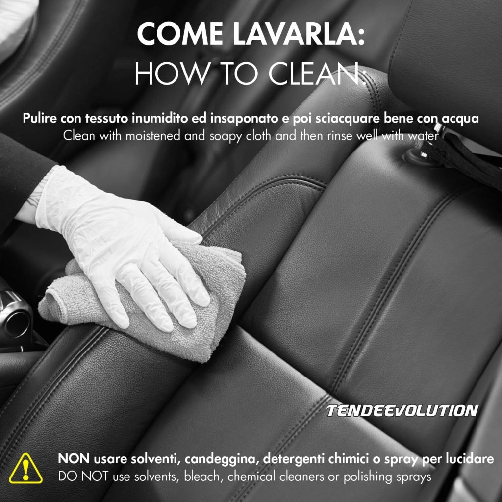 Ecopelle "Martellato" - Colore Nera - Elastica, Resistente, 100% Impermeabile - Ideale per Auto, Moto, Arredamento - Vendita al Mezzo Metro