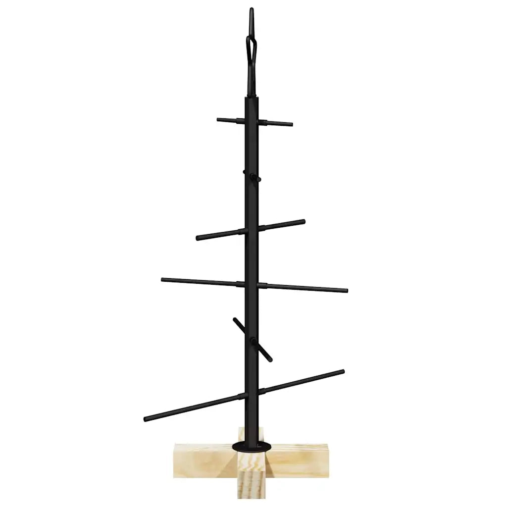 Albero di Natale in metallo con supporto Nero 59,5 cm 42019175