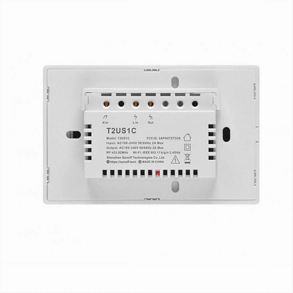 Trade Shop - Interruttore Sonoff Smart 1 Canale Controller Wifi Placca Touch Domotica T2us1c -