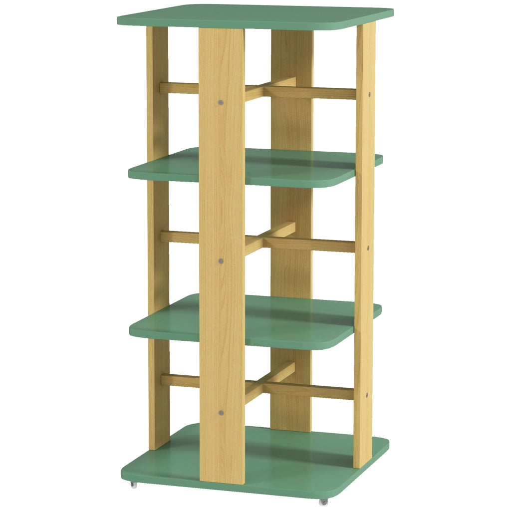 Libreria per bambini con rotelle ¨C zephmum ¨C verde 3 livelli