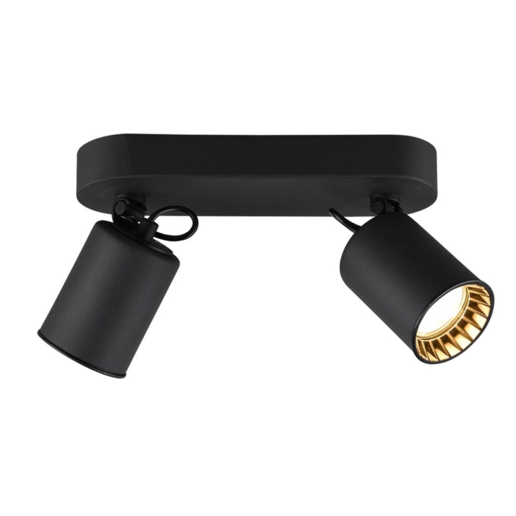 Faretto da soffitto Trio PAGO nero 2xGU10 dimmer orientabile