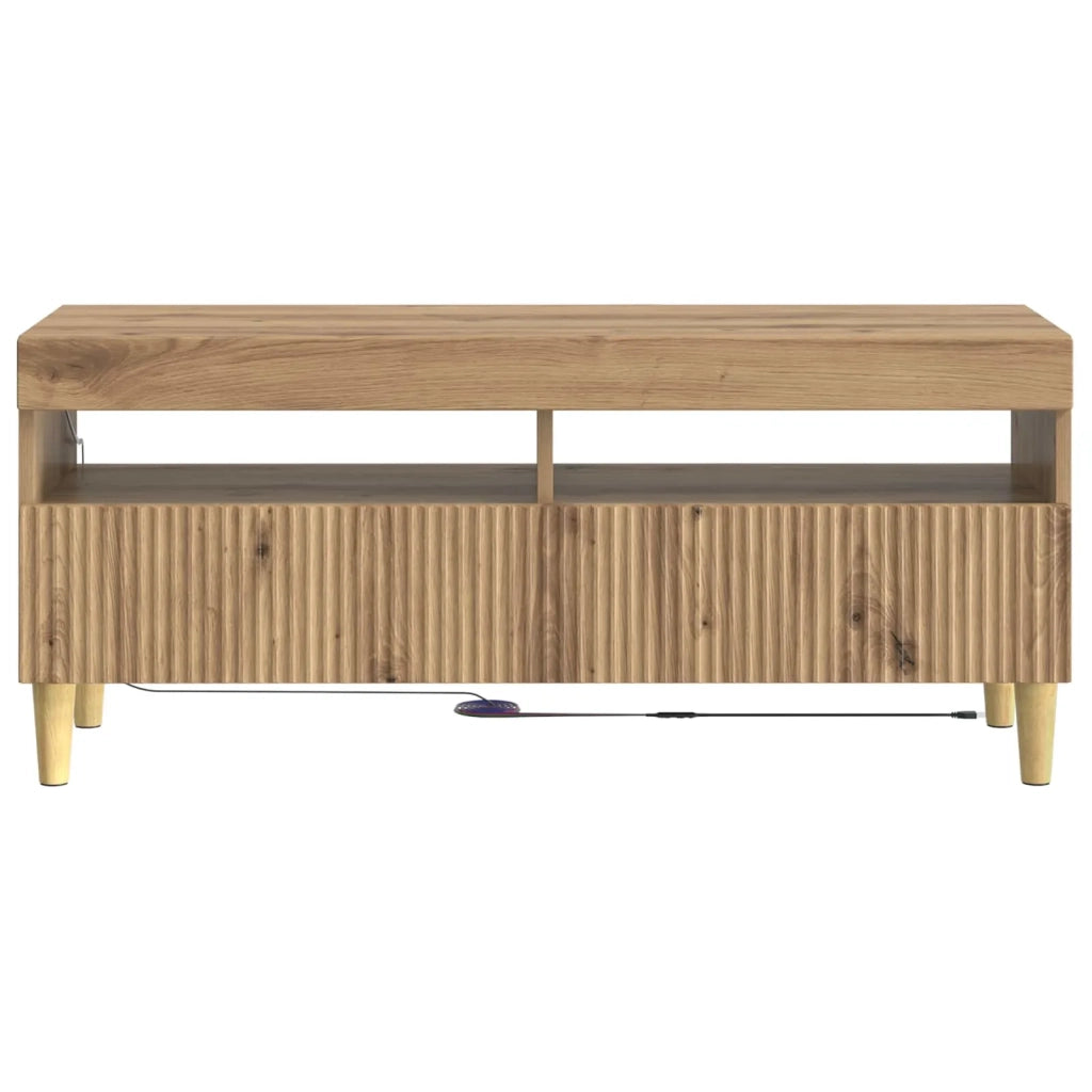 Mobile TV LED Rovere Artigianale Legno ingegnerizzato 896774
