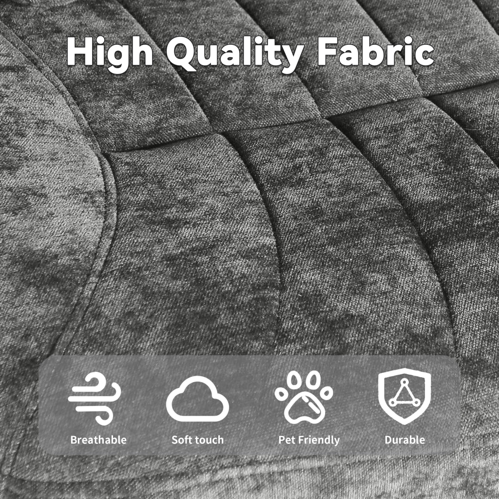 Sedia da ufficio girevole regolabile con poggiapiedi ¨C Minimal ¨C Grigio