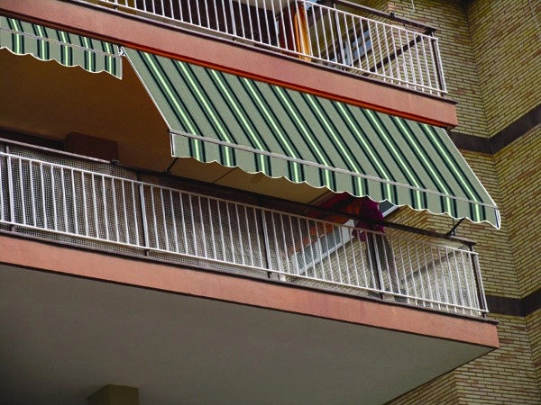 TENDA DA SOLE A CADUTA STRUTTURA ALLUMINIO CM.300X250H DISEGNO P6002 BALCONE