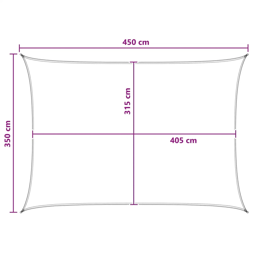 Telo Ombra Antracite e Bianco 3,5 x 4,5 m HDPE 42032774