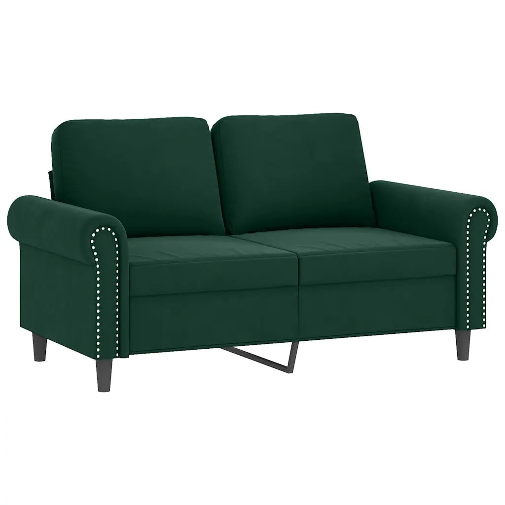 Set di Divani 3 pz con Cuscini Verde scuro in Velluto 3202172