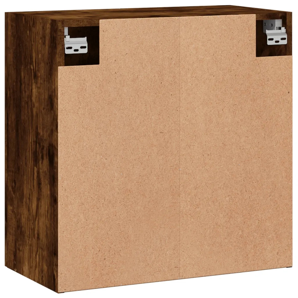 Mobiletto a parete pratico in legno composito 60 x 31 x 60 cm stile moderno finitura rovere affumicato 02_0048789