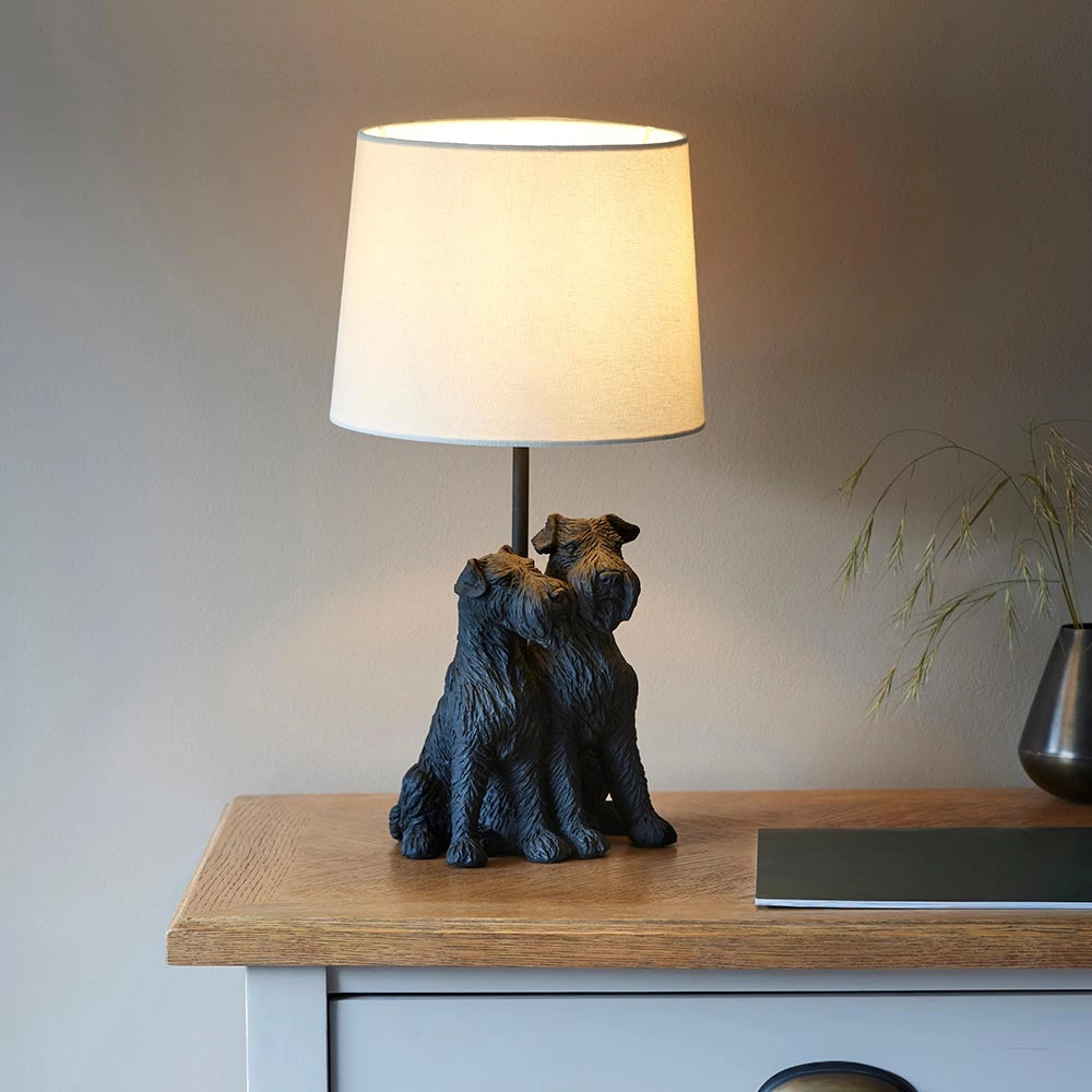 Lampada da tavolo Westie resina nera opaca E14 Endon