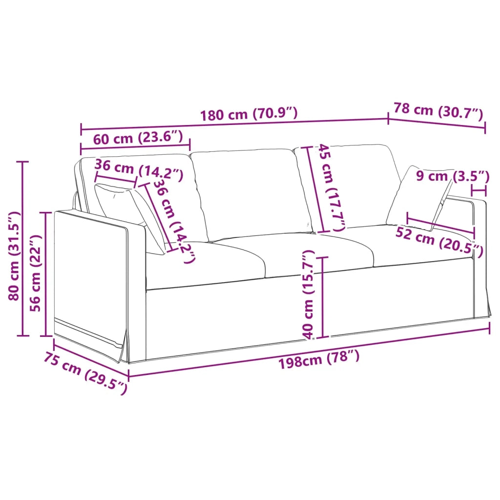 Divano Grigio scuro 198 x 78 x 80 cm Velluto 42024432