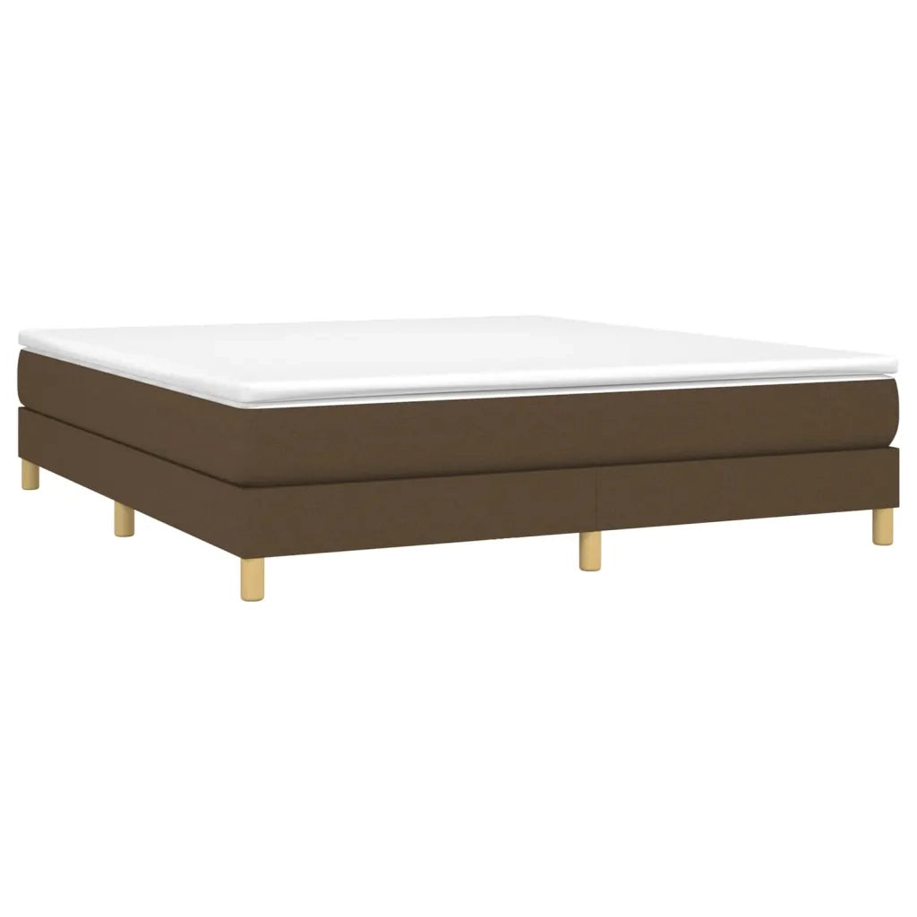 Struttura Letto a Rete a Molle Marrone Scuro 180x200 cm Tessuto 3120633