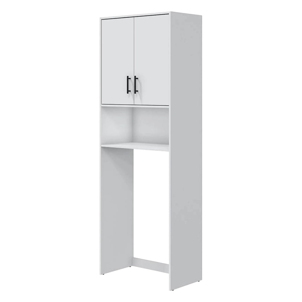 Delebio, Armadio Multiuso 2 Ante 3 Ripiani, 40x206h cm Bianco