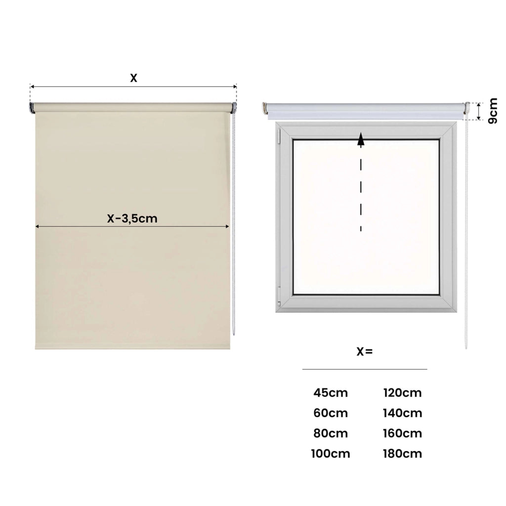 Tenda a rullo oscurante Moon Sabbia 100x250 cm