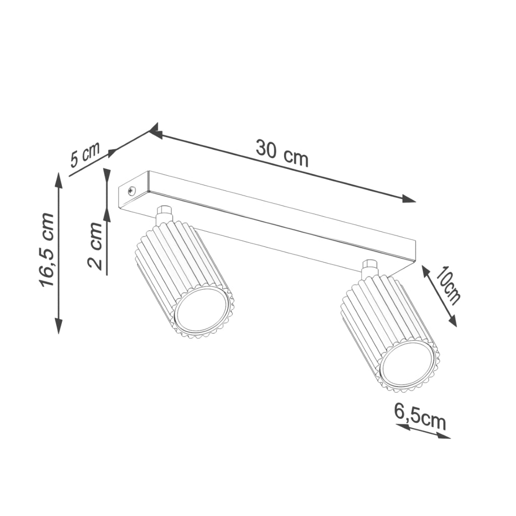 Lampada da soffitto KARBON 2 nero