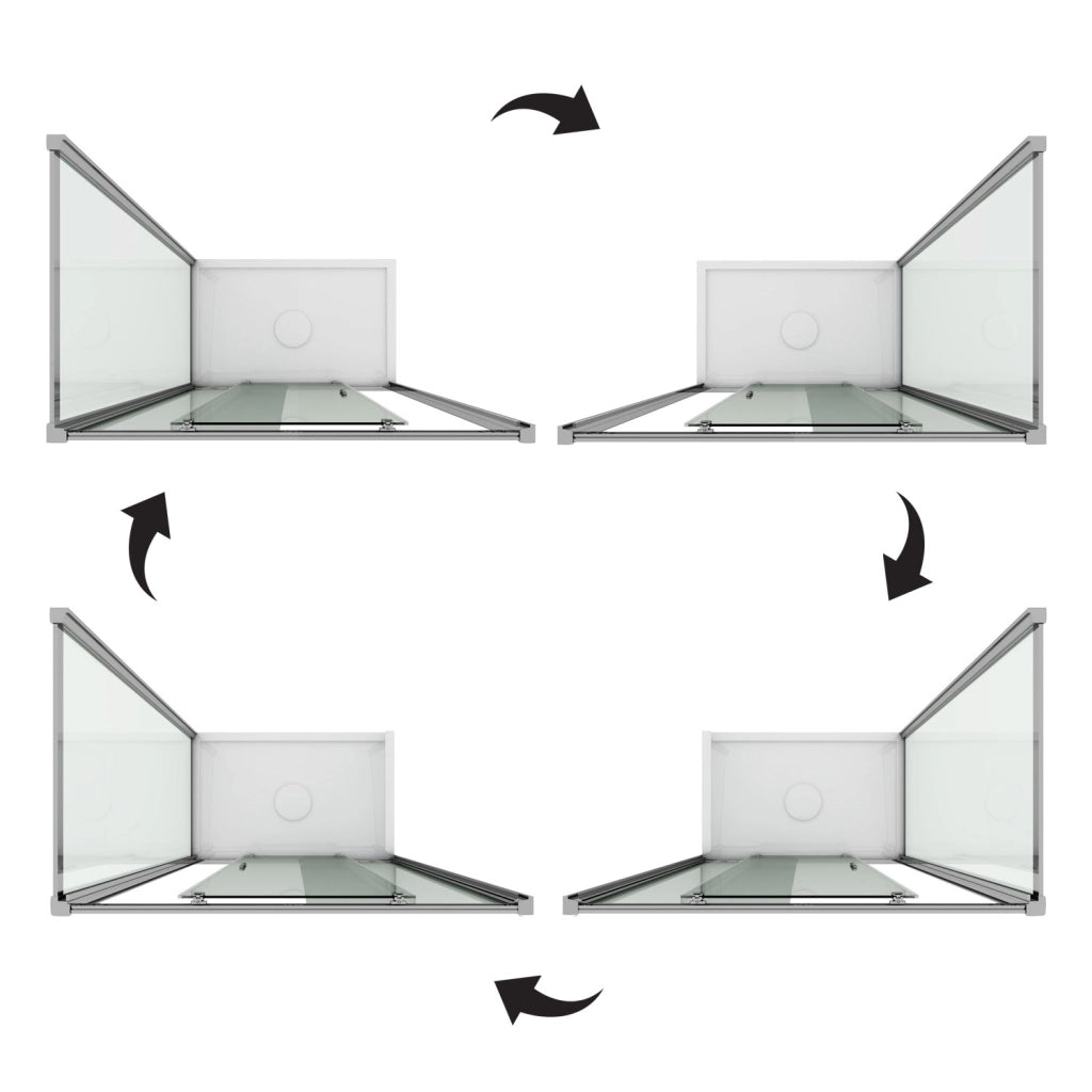 Box Doccia 75x110 CM H185 trasparente mod. Replay Duo 1 Anta