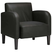 Divano Poltrona | Sedia con Braccioli Nero 54 cm in Similpelle