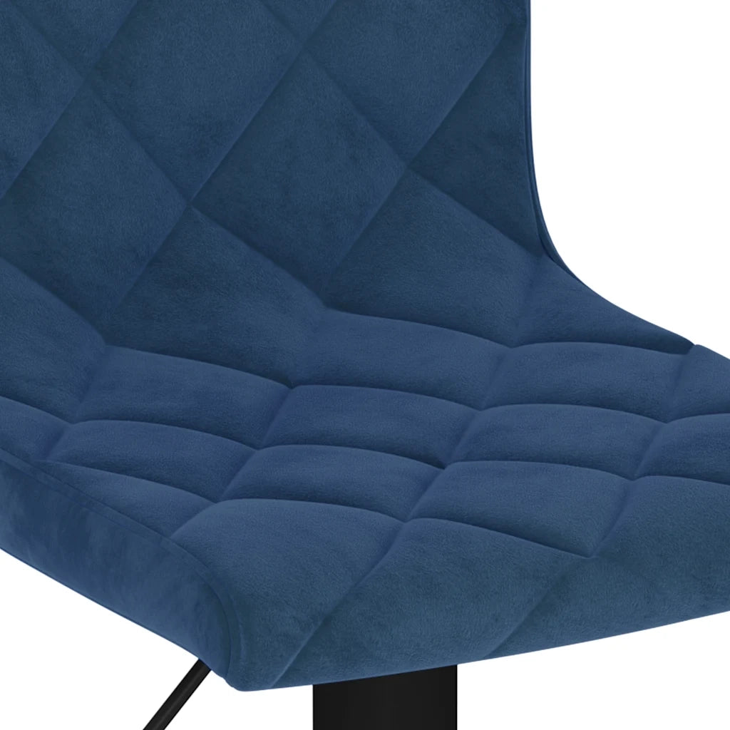 Sgabelli da Bar 2 pz Blu in Velluto 333735