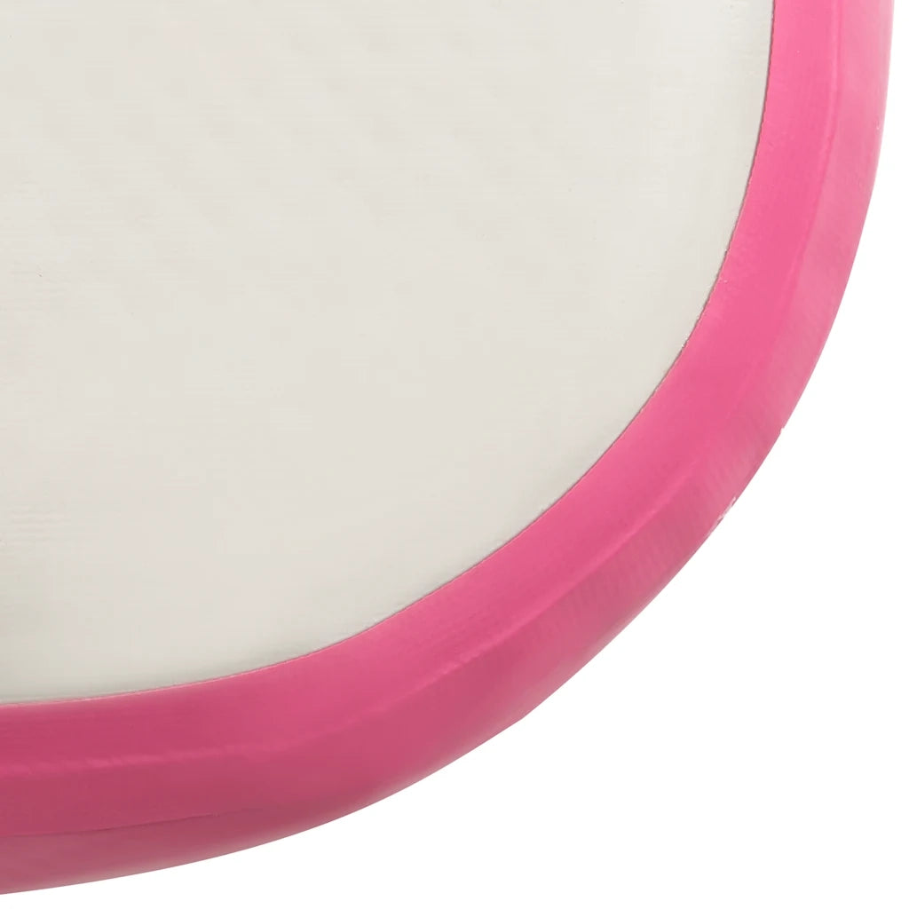 Tappetino Ginnastica Gonfiabile con Pompa 600x100x15cm PVC Rosa CFW1054745