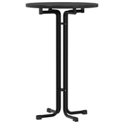 Tavolo da Bar Nero ?70x110 cm Legno Multistrato e Acciaio