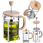 Infusore per tisane e caffè KADAX, con pistone, caraffa in vetro e filtro, 800 ml.