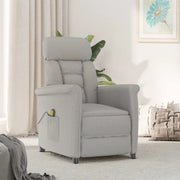 Poltrona | Sedia da massaggio Grigio chiaro 96.5 x 70.5 x 95 cm Microfibra