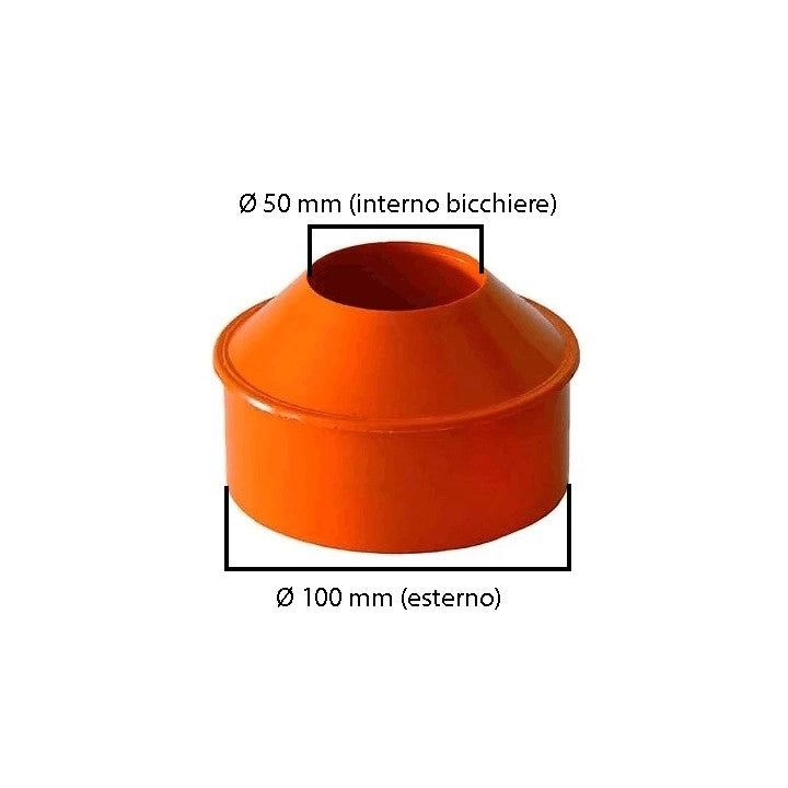 Aumento interno concentrico in pvc : Diametro - 50x100