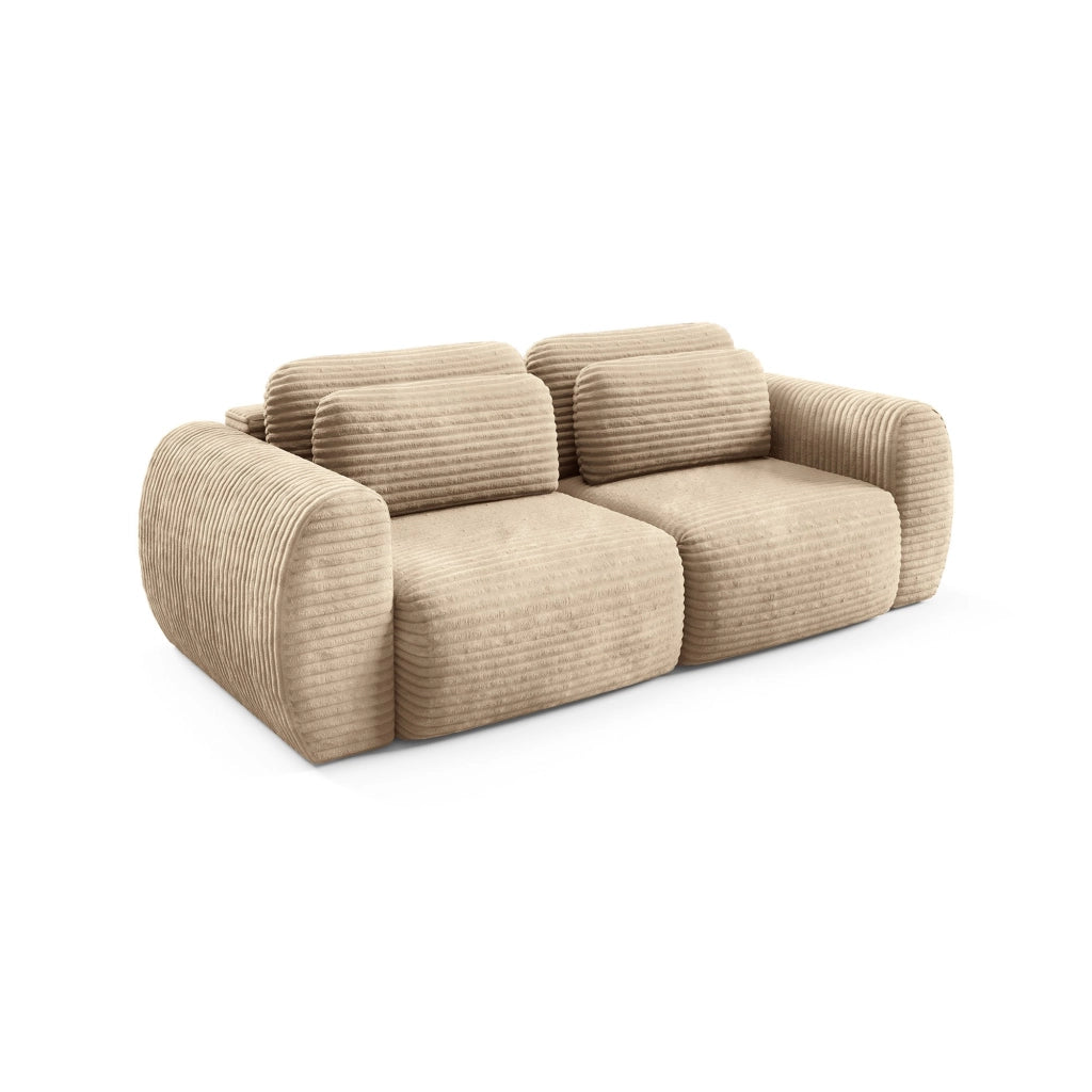 Golgi, Divano Letto 2 Posti Contenitore, 266x121 cm Beige