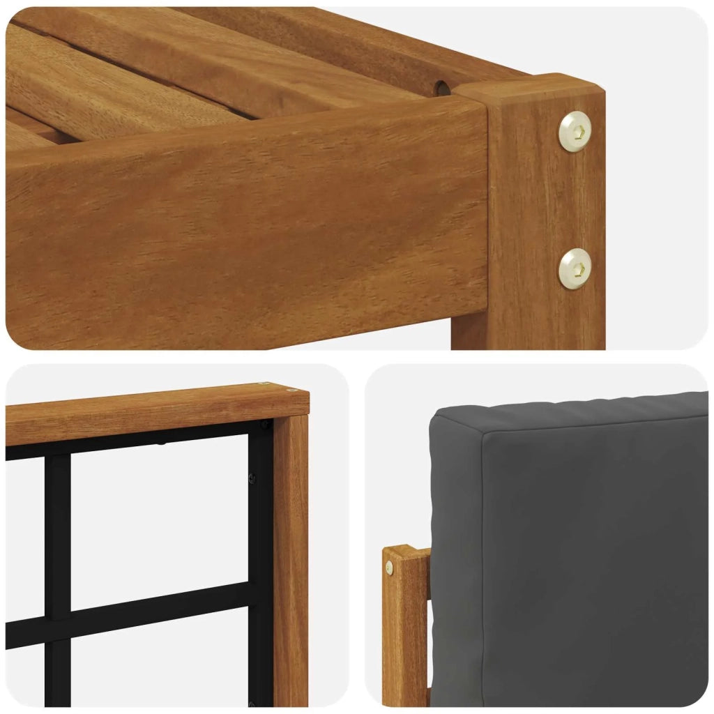 Set di divani da esterno con cuscino 4 pcs Naturale e Antracite 3366230