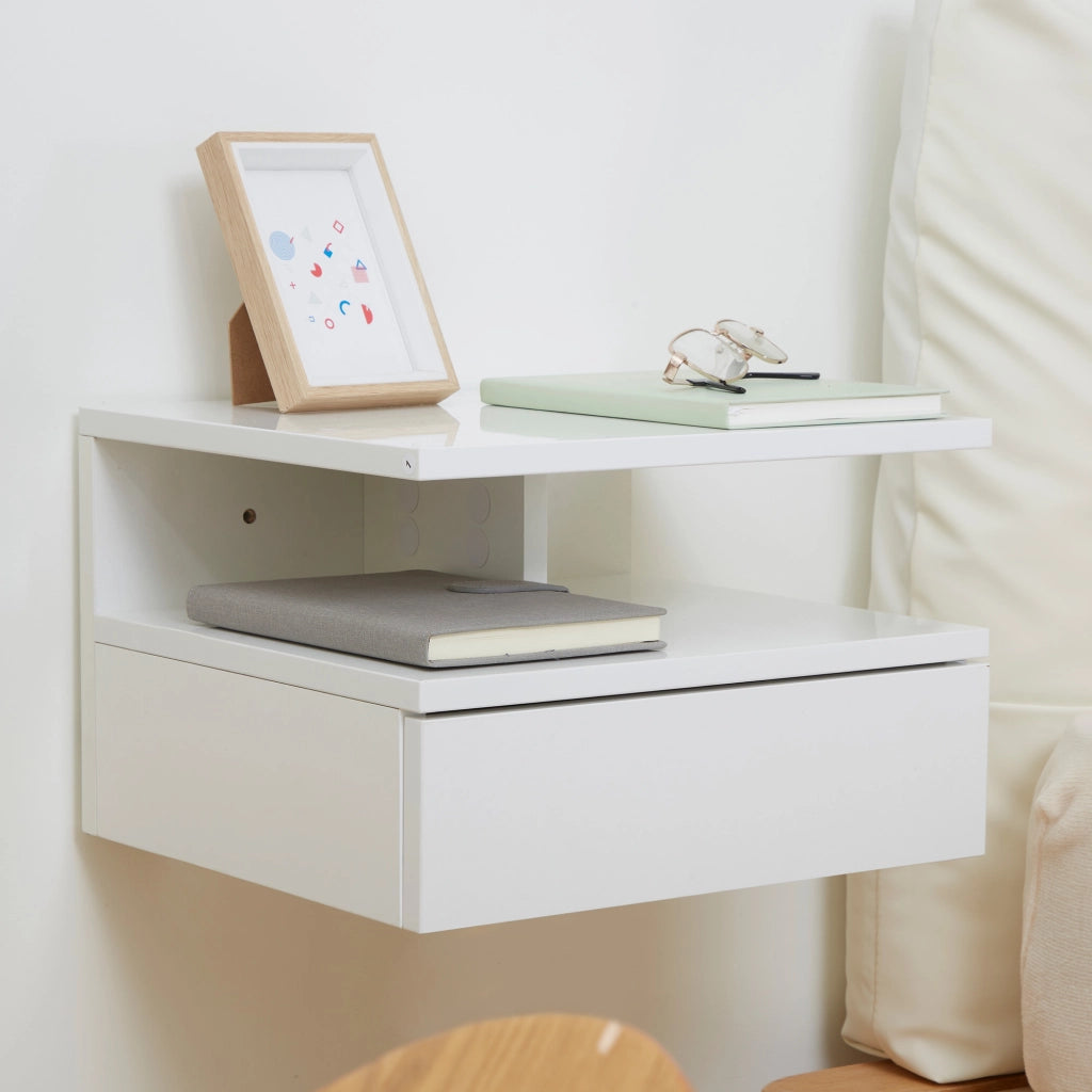 Comodini ¨C Minimal ¨C 2 pezzi, bianco, legno, 35x32x22.5 cm