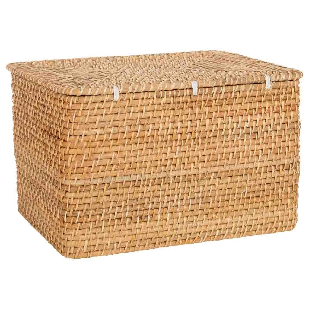 Scatola in rattan marrone 40x30xh25
