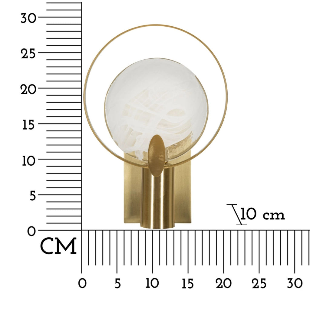 Lampada a Parete VKH73, Oro, Metallo, 20x10x29 cm