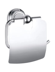 Portarotolo retrò MORAVA in ottone cromato 13,65x 7,85 x14,55 cm