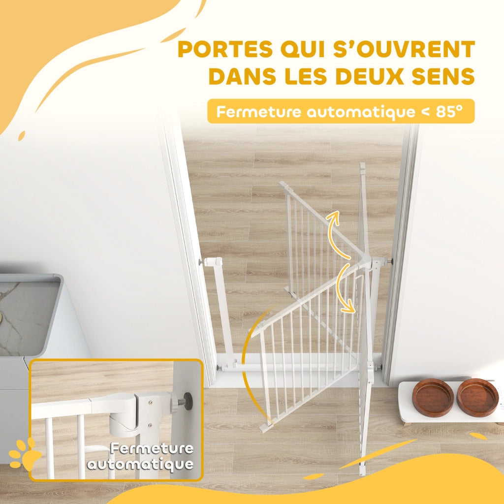 Cancelletto di sicurezza per bambini e cani ¨C Xylo ¨C 76-80 cm bianco