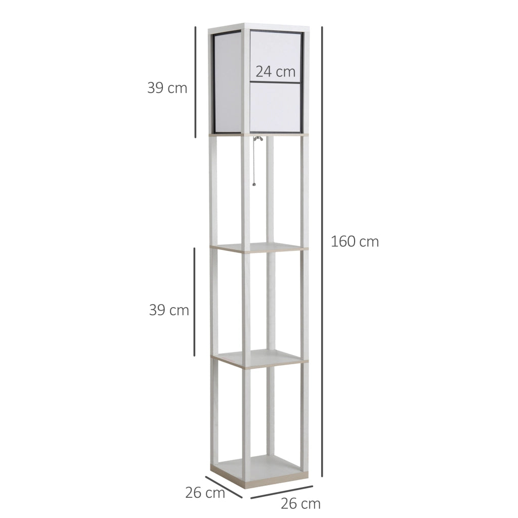 Libreria scaffale ¨C Minimal ¨C MDF bianco 26x26x160 cm