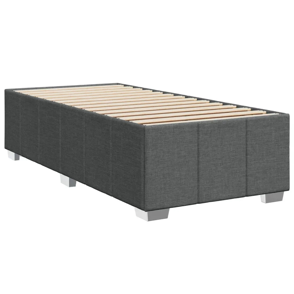 Giroletto a Molle con Materasso-Struttura Letto Grigio Scuro 80x200 cm Tessuto 201528