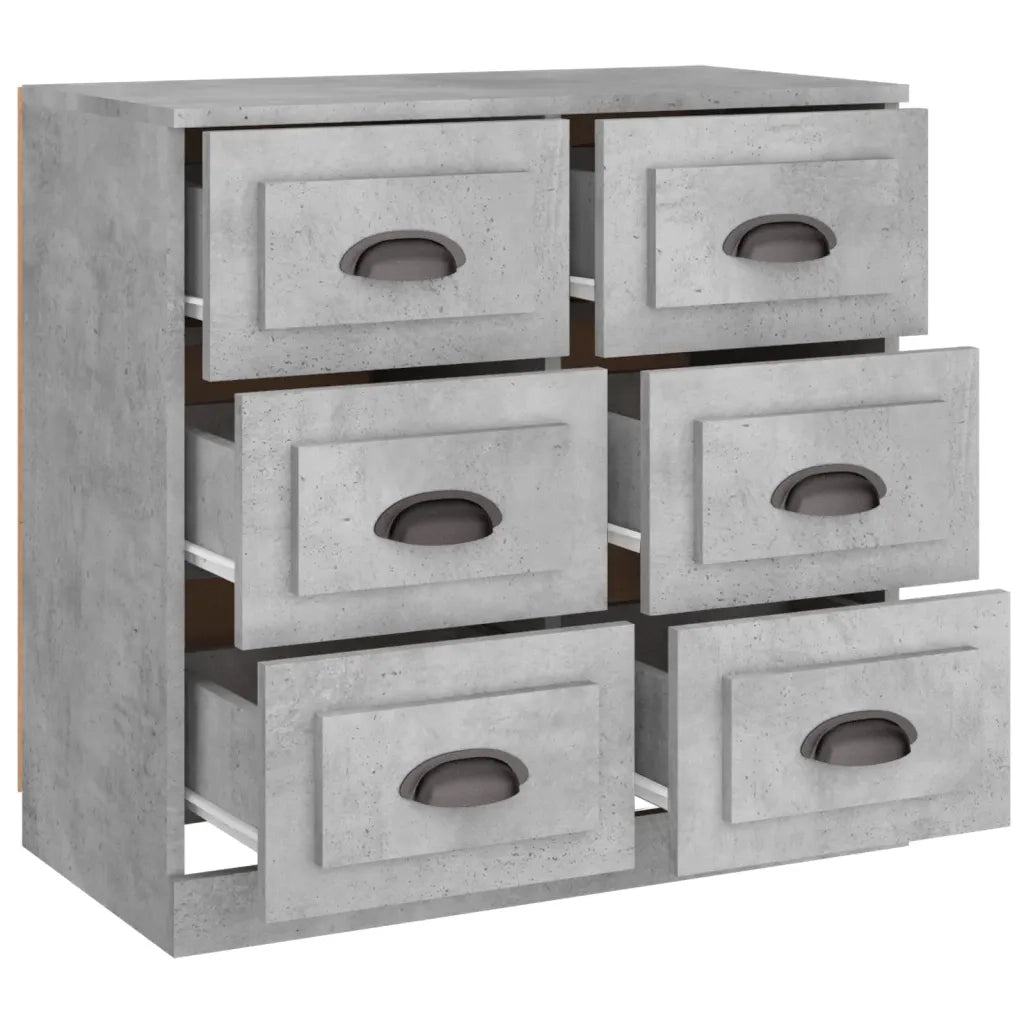 Credenza | Madia | Buffet da pranzo | Armadio da pranzo Grigio Cemento 70x35,5x67,5 cm in Legno Multistrato