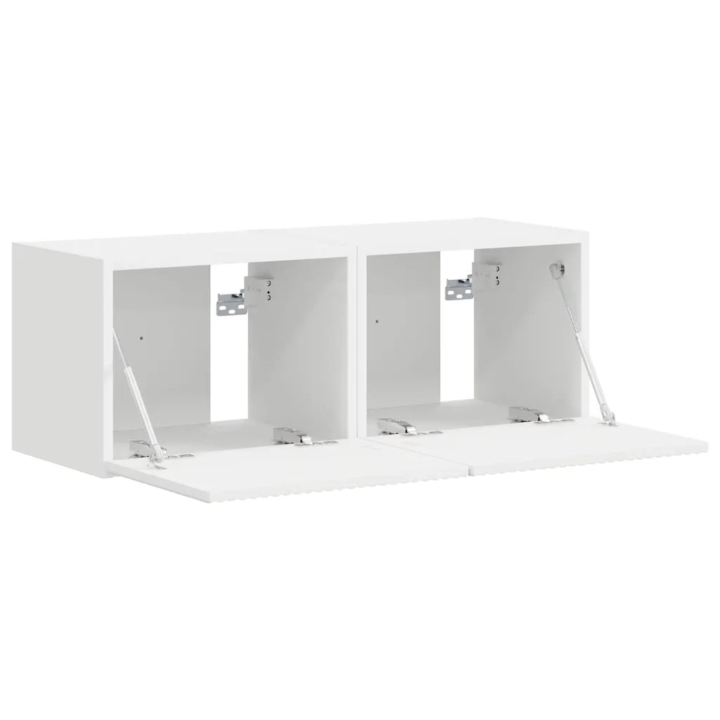 Mobile TV da parete 2 pz | Armadietto TV | Mobile Porta TV Bianco 39 x 31 x 29,5 cm