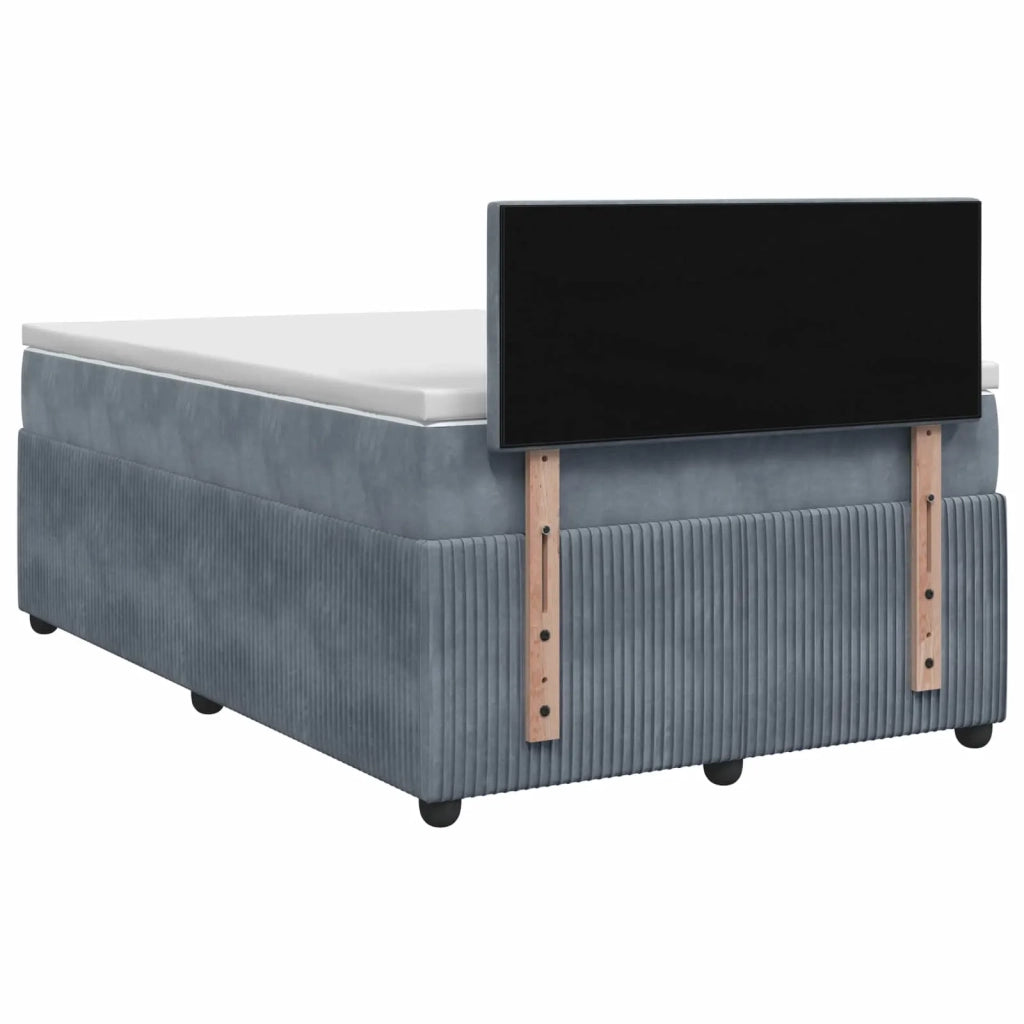 Letto box spring con materasso Grigio Scuro 120 x 190 cm 3453102
