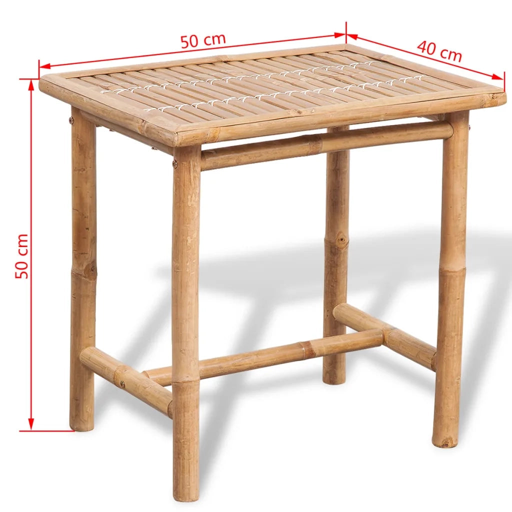 Set da Bistrot 3 pz | Set Salotto da Giardino con Cuscini in Bamb¨´