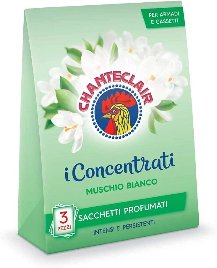 CHANTECLAIR I CONCENTRATI SACCHETTI PROFUMATI  3PZ MUSCHIO BIANCO INTENSI E RESISTENTI