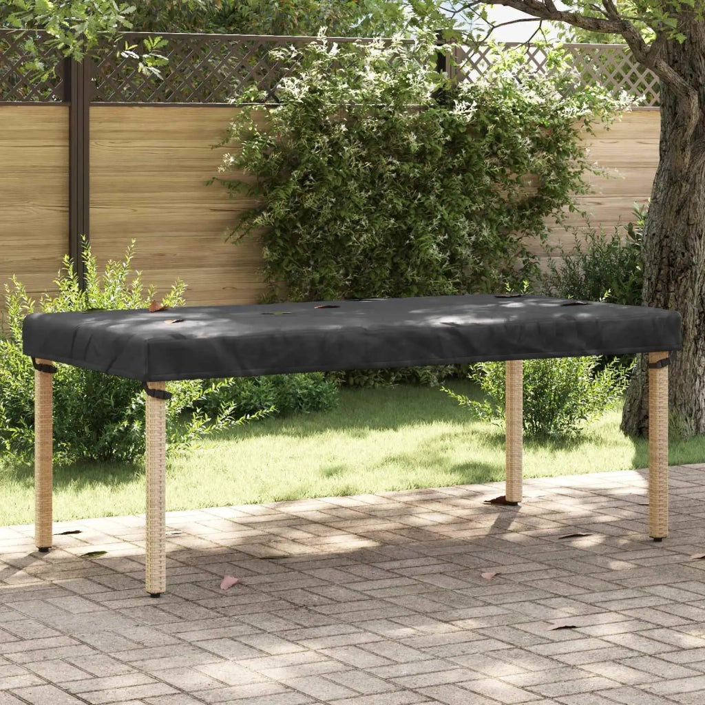 Copertura Tavolo Tinta unita Nero 202 x 102 x 15 cm Tessuto 4106119