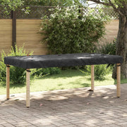 Copertura Tavolo Tinta unita Nero 202 x 102 x 15 cm Tessuto 4106119