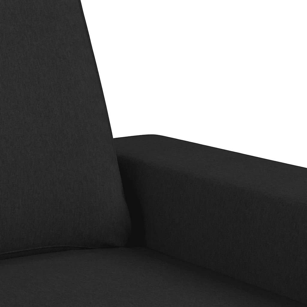 Divano a 3 Posti-Sofa 3 Posti Nero 180 cm in Tessuto 662236