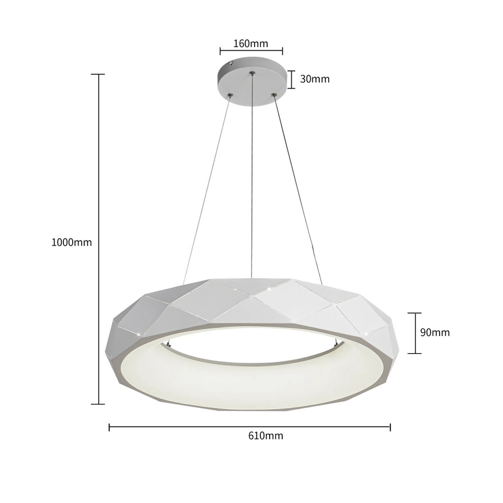 Lampada a sospensione LED Reus Light Prestige bianca Ø60