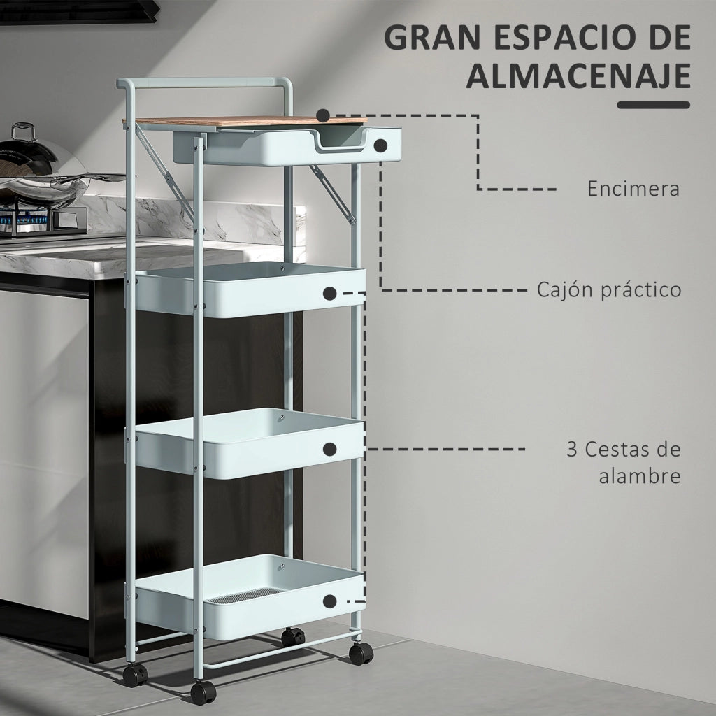 Tavolino rotondo con ruote ¨C Minimal ¨C Verde chiaro