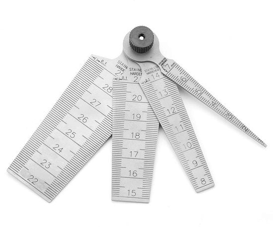 Set di Calibri - Acciaio Inossidabile - Etichette Chiare - Varie Dimensioni - Facile da Trasportare - Per Misurazioni di Diametro Interno ed Esterno - Strumento di Misura