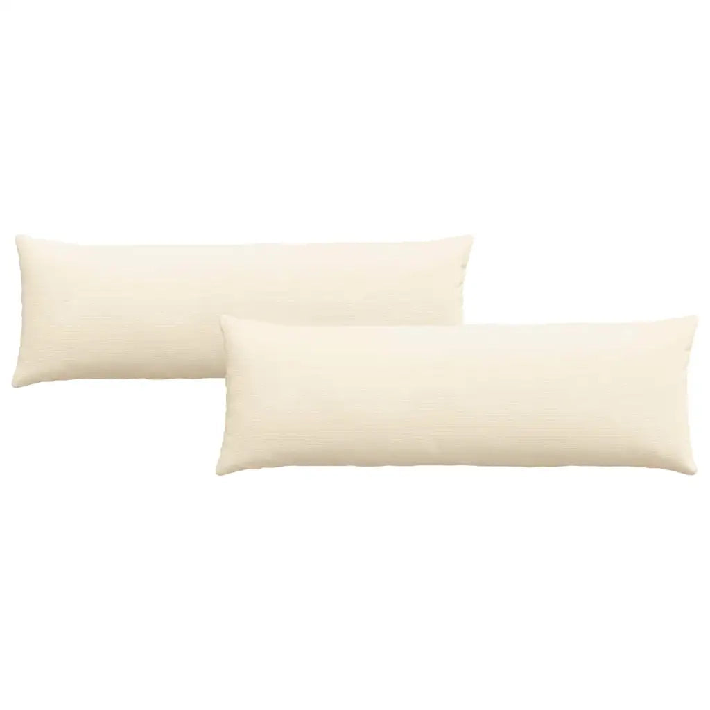 Cuscini da Divano 2 pz-Set di 2 Cuscini per Sofa Crema 120 x 40 cm Tessuto in Cords 180891