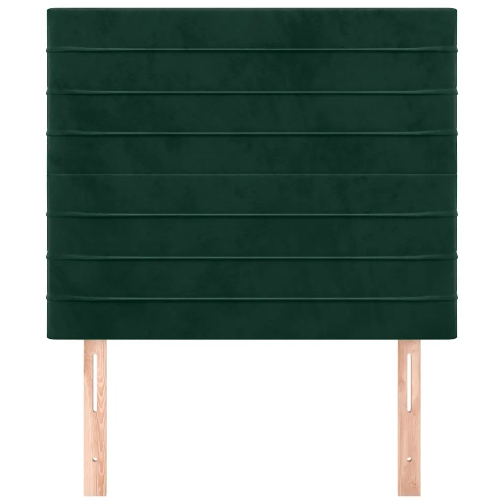 Testiera | Testata Verde Scuro 90x5x118/128 cm Velluto